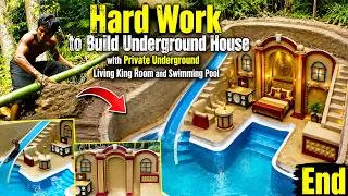 Thumbnail: Hard Work to Build Underground House with Private Underground Living King Room and Swimming Pool End