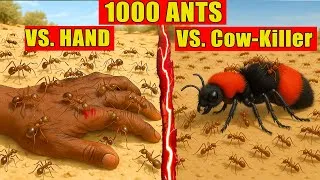 Thumbnail: 1,000 Ants vs Cow Killer + The Hand Test | 3-Month Desert Simulation Experiment
