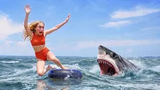 Thumbnail: Shark Attack on Fishing Boat | fun made great white shark fish attack video 4