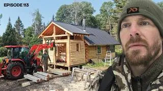 Thumbnail: Tractor Accident, Bathroom & Bedroom Addition |EP113| Log Cabin Build on Off-Grid Homestead