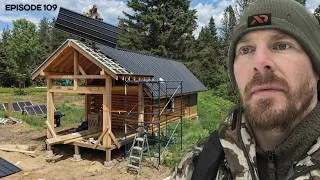 Thumbnail: Master Bedroom & Bathroom: Metal Roof + Walls |EP109| Log Cabin Build on Off-Grid Homestead