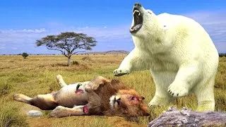Thumbnail: Mother Bear Risked Her Life Attack And Defeat The Lion King Successfully Rescued Baby Bear