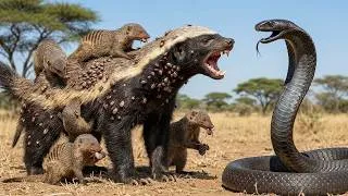 Thumbnail: Honey Badger Defeats a Black Mamba After Mongooses Remove Thousands of Ticks  | Animal Symbiosis