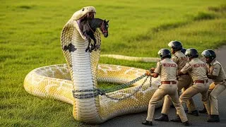 Thumbnail: Unbelievable Rescue: Indian Wildlife Heroes Save Black Horse from Deadly Giant Cobra