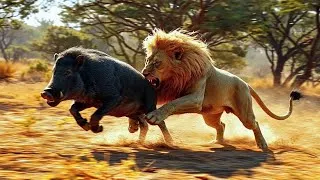 Thumbnail: Lion vs Wild Boar: The Most Shocking Jungle Battle Caught on Camera (4k ultra HD Ai Documentary)