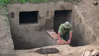 Thumbnail: Built underground survival bunker with a hidden pool in the forest.