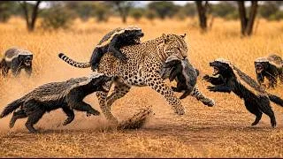 Thumbnail: Honey Badger vs Leopard | A Mother’s Fight to Protect Her Cub | Wild Tale
