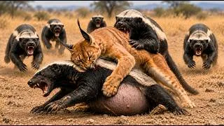 Thumbnail: Honey Badger vs Caracal | A Pregnant Mother's Fight for Survival in the African Savanna | Wild Tale