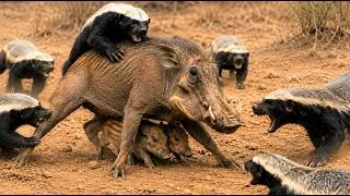 Thumbnail: Honey Badger vs Warthog | A Mother’s Fight for Her Piglets on the African Savanna | Wild Tale