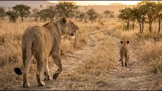 Thumbnail: A Mother Lion Raised Her Son Alone… But Now She Must Let Him Go | 4K Wildlife Documentary