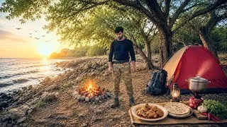 Thumbnail: Alone in the Wilderness | Solo Camping & Campfire Dinner