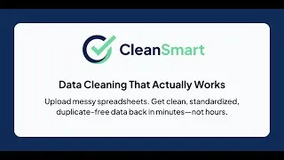 Thumbnail: CleanSmart Demo: AI Data Cleaning That Actually Works