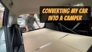 Thumbnail: Mazda 3 Hatchback Car Camper Conversion - DIY Portable fold out car camping kit + Testing PART 2