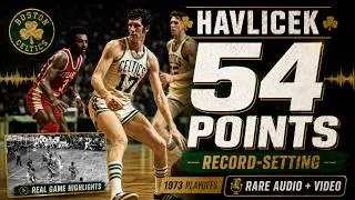 Thumbnail: John Havlicek’s Record-Setting 54-Point Playoff Masterpiece | Rare Audio + Video