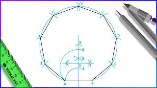 Thumbnail: How to draw a Nonagon