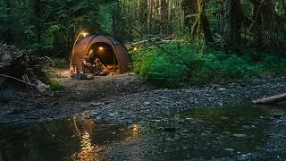 Thumbnail: Wild Forest Camping with My Dog | Campfire Cooking & Relaxing Nature Sounds