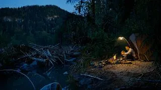 Thumbnail: Mountain River Camping with My Dog - Relaxing River Sounds & Campfire Cooking