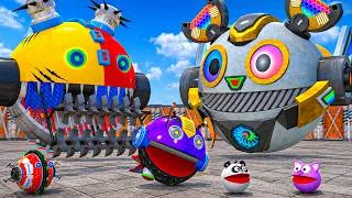 Thumbnail: Robot Pacman & Ms Pacman Battle MAGIC PACMAN - EPIC BATTLE 3D #14