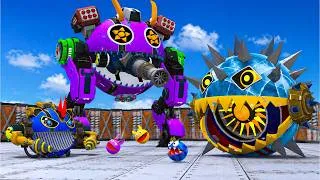 Thumbnail: MS PACMAN & LEG ROBOT PACMAN VS ICE MONSTER PACMAN - EPIC BATTLE #13