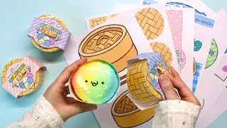 Thumbnail: ✏️Tutorial✂️How to make Mystery Dumpling Squishy & Blind Bag | Paper DIY | Kawaii Food | ASMR 