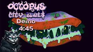 Thumbnail: 5 minute barrier broken! - Octopus City Blues Demo Any% speedrun (4:45)