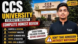 Thumbnail: CCS University Meerut/SCRIET Meerut 2026 BTech Honest Review | BTech, Fees, Cutoff, Hostel & Reality