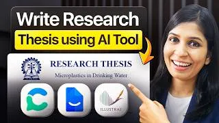 Thumbnail: Write Research Thesis Using AI Tools | Step-by-step process Explained