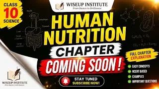 Thumbnail: Human Nutrition Chapter Coming Soon | Class 10 Science | Stay Tuned | WiseUp Institute