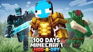 Thumbnail: I Spent 100 Days with A New Mod Every Day in Minecraft...