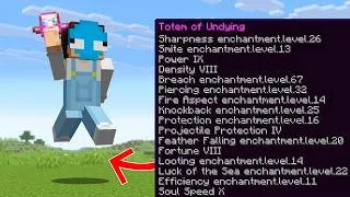 Thumbnail: Minecraft, But Jumping Enchants Items...