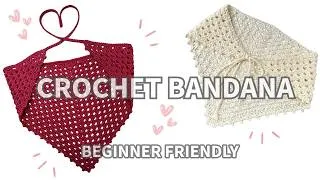 Thumbnail: QUICK & EASY Crochet Bandana | Beginner Friendly Tutorial | Step by Step