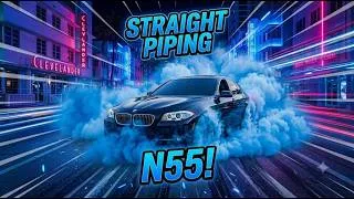 Thumbnail: i STRAIGHT PIPED my N55! (sounds like literal gunshots🤣)