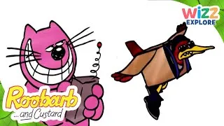 Thumbnail: Roobarb and Custard | Grounded Custard 🐱😢  | @WizzExplore