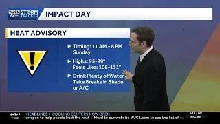 Thumbnail: Brutal heat continues with isolated t-storms possible for SE Georgia and the Lowcountry on Sunday