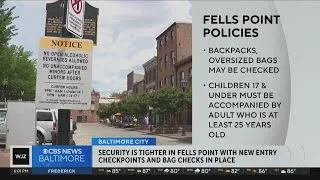 Thumbnail: Security is tighter in Fells Point with new entry checkpoints, bag checks in place