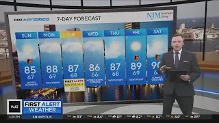 Thumbnail: Muggier, stormier weather returns to Maryland this-coming week