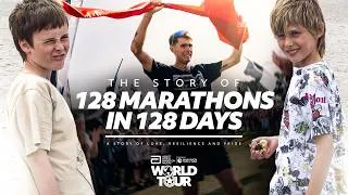 Thumbnail: 128 marathons in 128 days?! The story behind a seemingly impossible challenge.