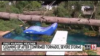 Thumbnail: Wilton neighborhood cleans up after storms, tornado