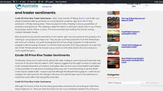 Thumbnail: The Rise In The Crude Oil Price