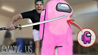 Thumbnail: I Made A GIANT Among Us Impostor then ATE it... *LIFE SIZE*