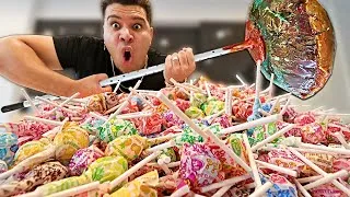 Thumbnail: Mixing Together 10,000 Lollipops Into One GIANT Lollipop (World's Biggest)