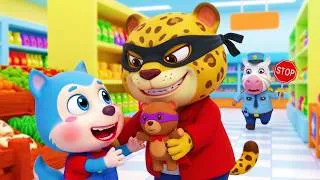 Thumbnail: No No ❌ Stranger is Danger! Run To Police 🚨 Fun Safety Nursery Rhymes for Toddlers