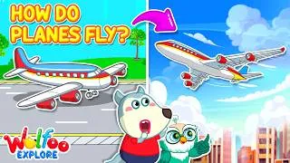 Thumbnail: What Makes Planes Fly? Airplane Flying Adventure l Wolfoo Explore - Fun Science | Educational Videos