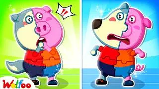Thumbnail: NEW| Wolfoo & Piggy Swap Body?! Can They Find the Missing Pieces? | Cartoons Kids | Wolfoo Family