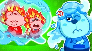 Thumbnail: Baby Fire Switched Family 🔥🥶 Water and Fire Family Song 🎶 Wolfoo Nursery Rhymes & Kids Songs