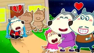 Thumbnail: Fake Cardboard Family vs Real Family! 💖 Wolfoo Learns to Love Mom & Dad | Kids Cartoon