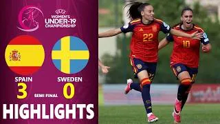 Thumbnail: SPAIN ARE INTO THE FINAL! 🇪🇸🔥 Spain 3-0 Sweden | UEFA Women's U19 Semi-Final Highlights