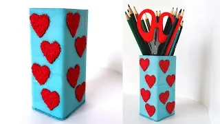 Thumbnail: Valentine's Day Gift Ideas | DIY Pen Holder | Handmade Valentine's Day Gift | How To Make Pen Holder
