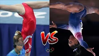 Thumbnail: Simone Biles VS Svetlana Khorkina | Balance Beam | 1997 VS 2021 | Profiles | NBC Sports