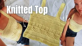 Thumbnail: How to Knit a TOP with a pattern?! / It is EASY! / Full tutorial